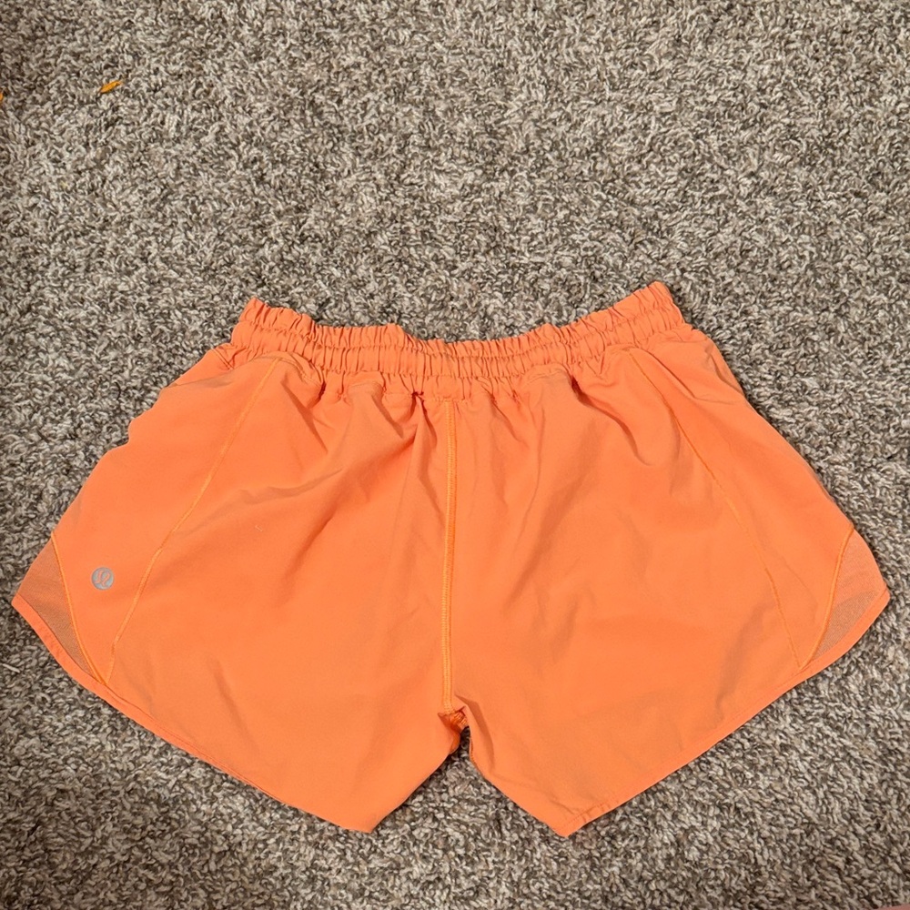 Lululemon Athletica Hotty Hot 4” Orange Soda Athletic Shorts